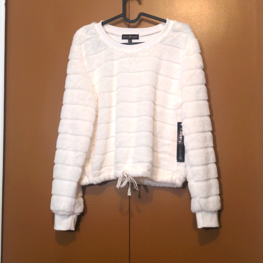 White fluffy blouse